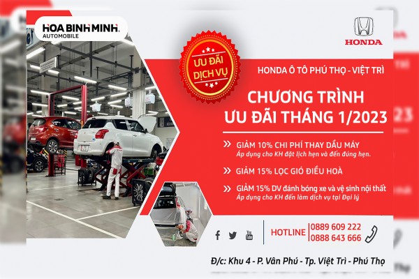 CHƯƠNG TRÌNH ƯU ĐÃI DỊCH VỤ THÁNG 1/2023