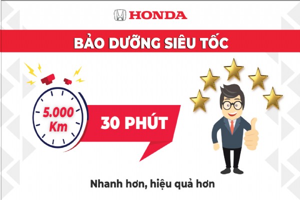 Bảo dưỡng siêu tốc (Chỉ với 30 phút từ Tiếp nhận đến Giao xe)