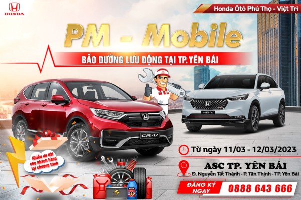 PM Mobile: BẢO DƯỠNG LƯU ĐỘNG TẠI TP. YÊN BÁI